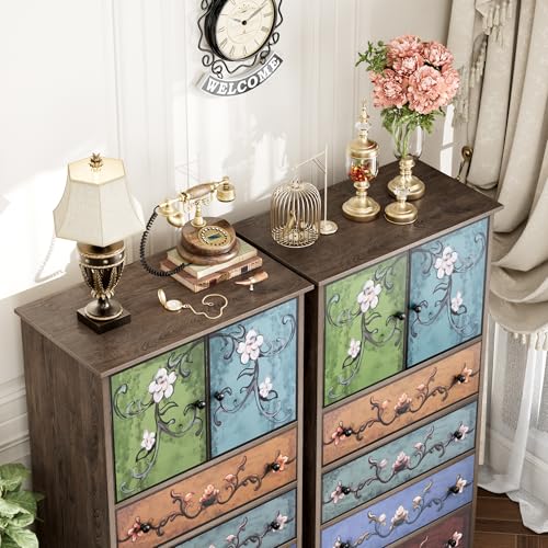 50" H Boho Dresser Vintage Dresser, 4 Drawer Dresser for Bedroom, view 8