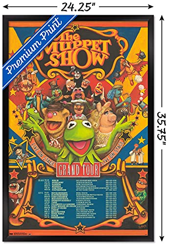 Disney The Muppets: Most Wanted - Grand Tour Wall Poster, 22.375" x 34", Black Framed Version
