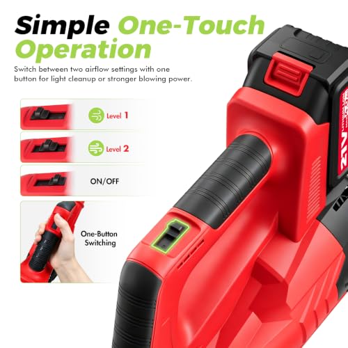Electric Leaf Blower Cordless with Battery and Charger for Lawn Care Small, view 5