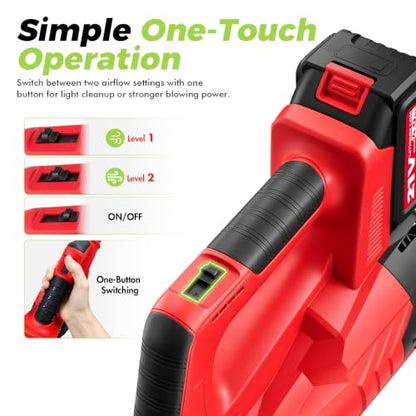 Electric Leaf Blower Cordless with Battery and Charger for Lawn Care Small, view 5