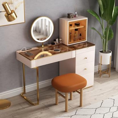 Premium Makeup Vanity Table, Storage Dressing Table, Vanity Desk, view 2