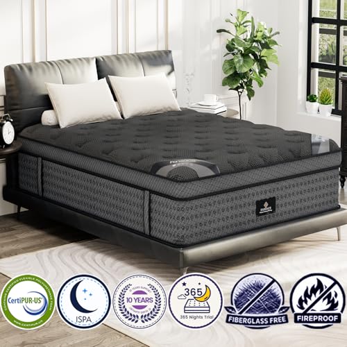 (High-End Upgraded) Luxury 14 Inch Queen Size Hybrid Mattress in a Box, view 7