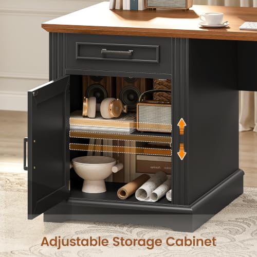 Farmhouse 69" Executive L Shaped Desk, view 8
