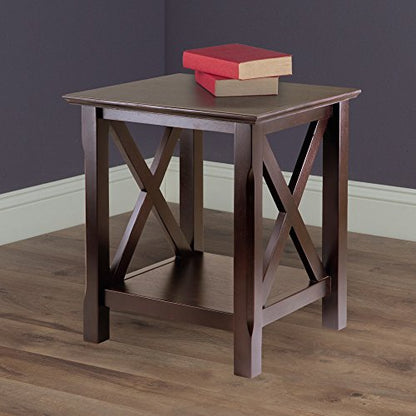 Xola 20W x 19.13-Inch D End Table, Cappuccino (40420)