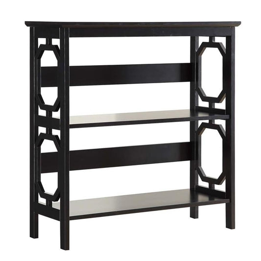 Omega 3 Tier Bookcase, Black