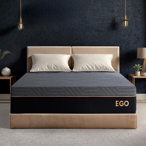 EGOHOME King 12 inch Copper Gel Memory Foam Mattress Pressure Relief Medium, view 2