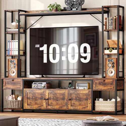 85" W Entertainment Center for TVs 65 inch, TV Stand with Storage, view 2