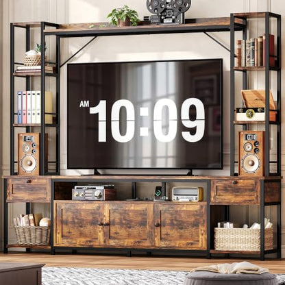 85" W Entertainment Center for TVs 65 inch, TV Stand with Storage, view 2