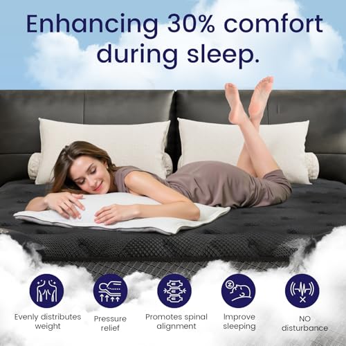 (High-End Upgraded) Luxury 14 Inch Queen Size Hybrid Mattress in a Box, view 3