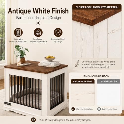 37 Inch Flip-Up Door Dog Crate Furniture for Large Dogs, view 7