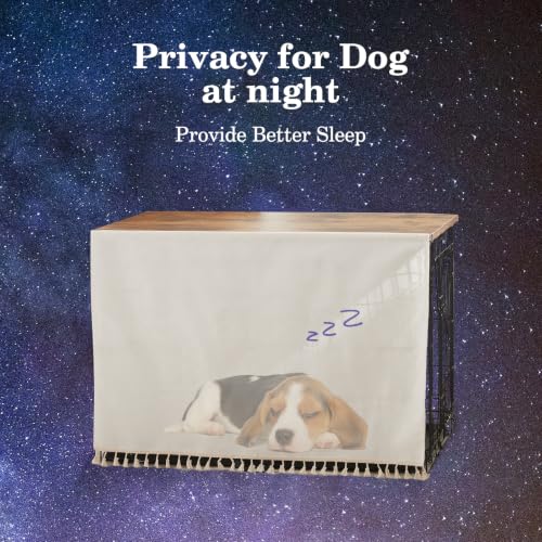 Dog Crate Topper Wood with Tassel Curtain for 36 inch Crate, view 6