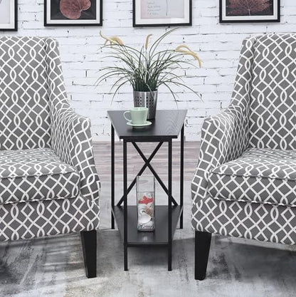 Tucson Wedge End Table, Black
