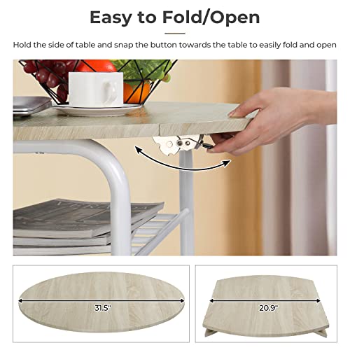 31.5" Drop Leaf Dining Table Set for 2, view 6