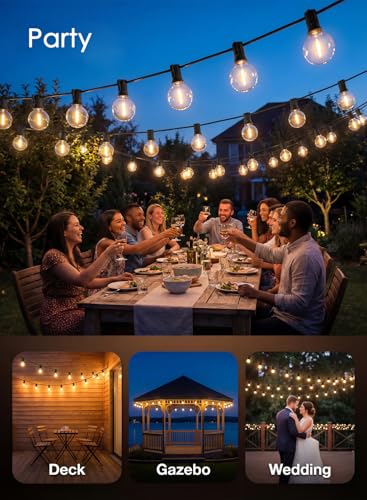 G40 LED Globe Outdoor String Lights Waterproof Shatterproof, view 7