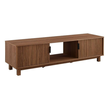Arundo Fluted TV Stand for TVs up to 65 Inches, 58" TV Stand, Mocha