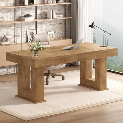 63 inch Rectangular Executive Desk with Spacious Desktop, view 2