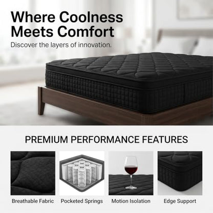 10 Inch King Size Mattress, Hybrid Memory Foam Mattress, view 6