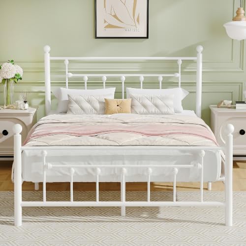 Full Size Metal Platform Bed Frame with Headboard and Footboard, view 2