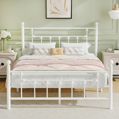 Full Size Metal Platform Bed Frame with Headboard and Footboard, view 2
