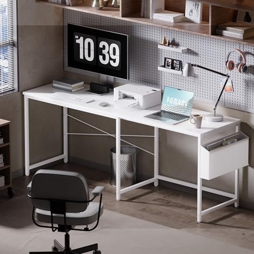 47 Inch Reversible L Shaped Gaming Desk Corner Computer Desk with Storage Bag, view 5