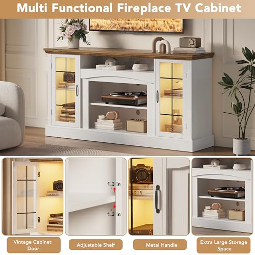 58" Farmhouse TV Stand for 65 Inch TV, view 5