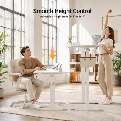 40 x 24 Inch White Electric Standing Desk, view 5