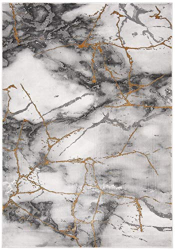 SAFAVIEH Craft Area Rug 6'7"x9', Modern Grey & Gold CFT877F, view 4