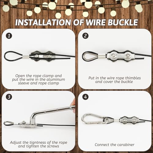 400 Ft String Light Hanging Kit Outdoor, view 6