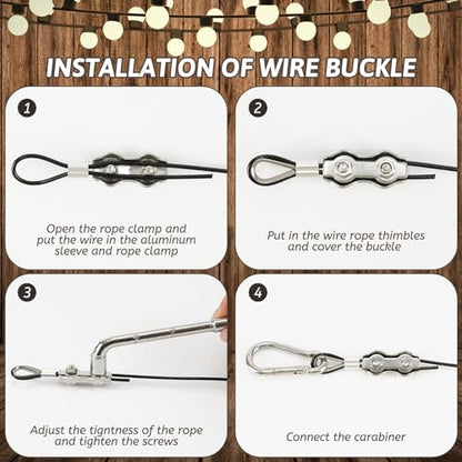 400 Ft String Light Hanging Kit Outdoor, view 6