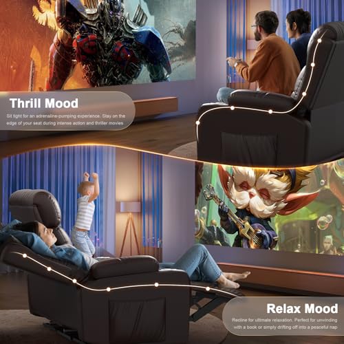 Reclining Loveseat, 2 Single Power Heat & Massageable Recliner Chairs with Storage, Cup Holders, Oversized Massage Sofa Heavy Weight Capacity, Wall Hugger Couches for Living Room & RV
