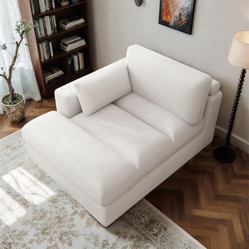 Oversized Chaise Lounge Chair with Right Armrest, view 2