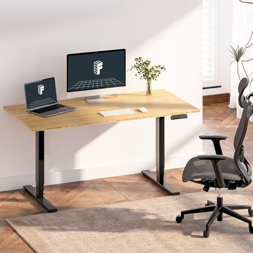 FlexiSpot E6 Bamboo 3-Stage Dual Motor Electric Standing Desk 55 x 28 Sit Stand, view 3