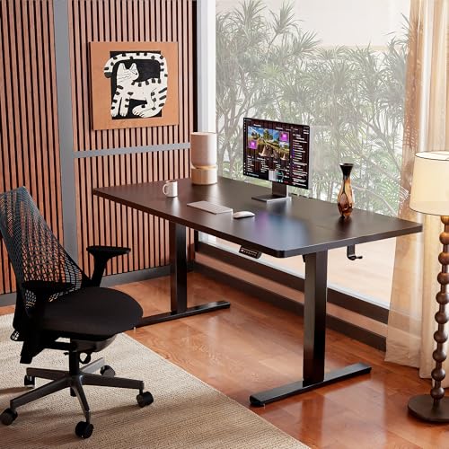 Height Adjustable Electric Standing Desk, 55 x 28 Inches Sit Stand up Desk, view 3