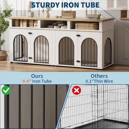 Double Dog Crate Furniture 71", view 5