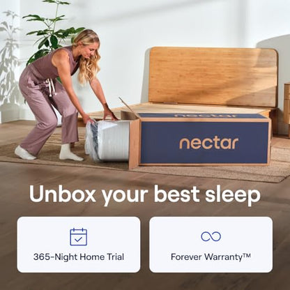 Nectar 12” Memory Foam Mattress, King- Medium Firm, 1-Year Trial, view 6