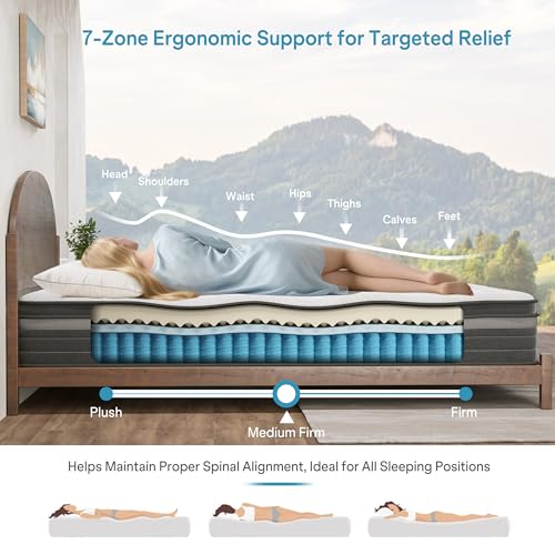 Queen Mattress 10 Inch Hybrid Mattress in a Box, view 5