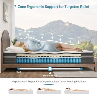 Queen Mattress 10 Inch Hybrid Mattress in a Box, view 5