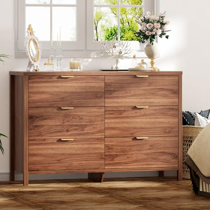 Dresser for Bedroom with 6 Drawers, 47.2" Modern Chest of Drawers, view 2