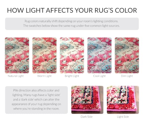 SAFAVIEH Monaco Area Rug 8x10, Large Pink & Multi MNC243D, view 7