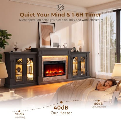 Modern 104 Inch TV Stand with 2 Large Sideboards, 3-in-1 Modular Set TV Console, view 7