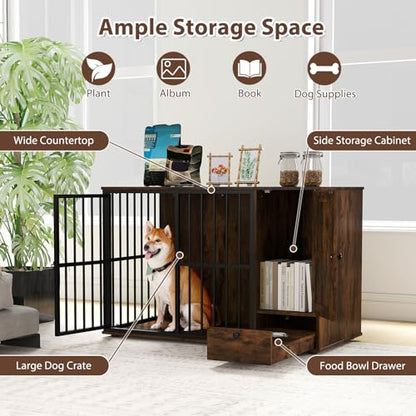 47.5-inch Dog Crate Furniture, view 6