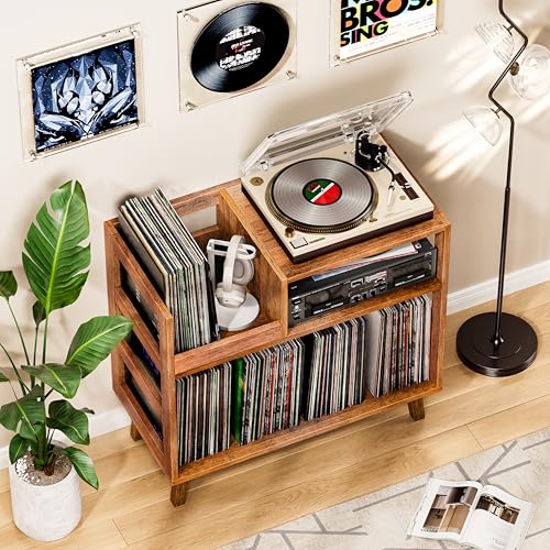 Record Player Stand with Vinyl Storage Turntable Stand, view 5