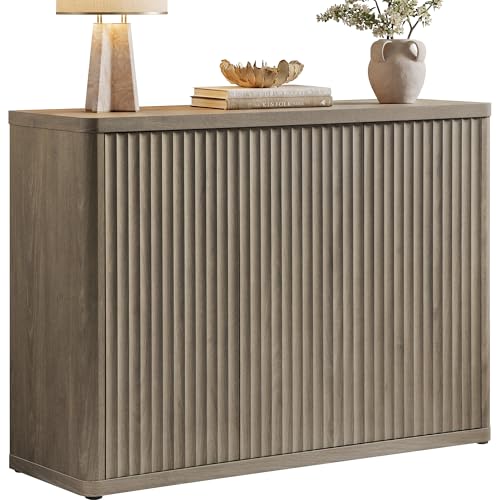 Buffet Cabinet with Storage Sideboard with 3 Doors Modern 46.6" W Credenza, view 2
