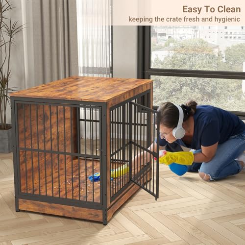 86 Inch Double Dog Crate Furniture, view 8