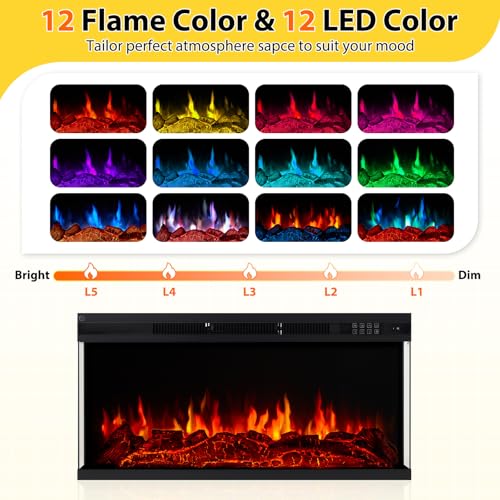 70 Inch Fireplace TV Stand for TVs up to 80", view 7