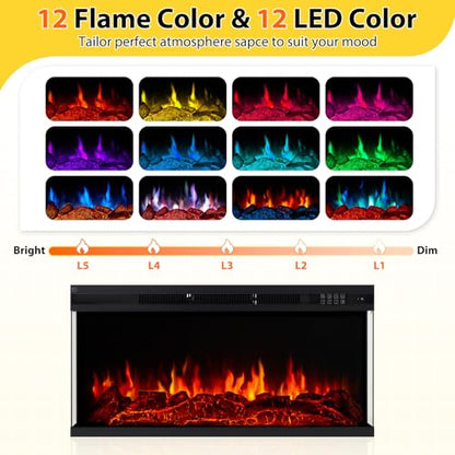 70 Inch Fireplace TV Stand for TVs up to 80", view 7