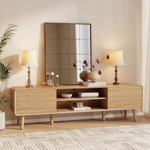 70" Mid Century Modern TV Stand for Tvs up to 80", view 8