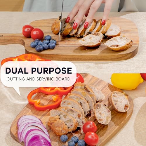 Kitchen Utensils Wooden Cutting Board and Durable Cutting Board with Handles, view 5