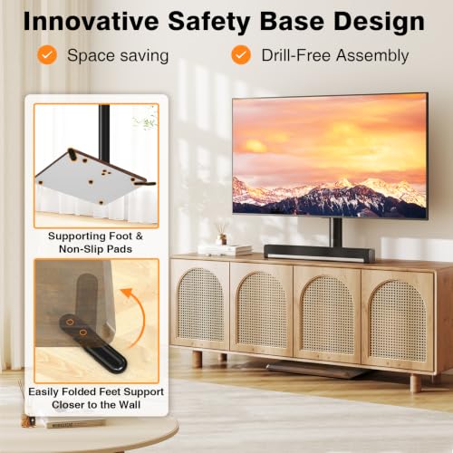 Universal Floor TV Stand with Mount for Most 32-65 Inch TV up to 88lbs, view 5
