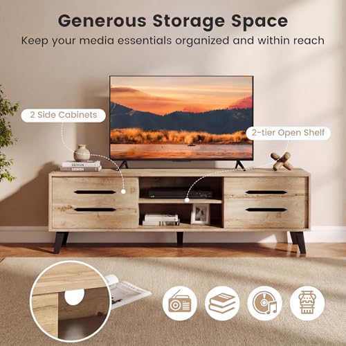 Mid Century Modern TV Stand for 55-65 Inch TV, view 7